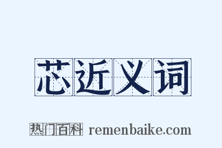 芯近义词是什么意思的图片
